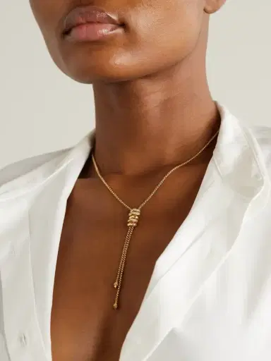 David Yurman Stax 18-karat Gold Diamond Necklace | Thumbnail 2