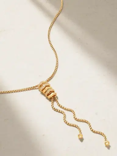 David Yurman Stax 18-karat Gold Diamond Necklace | Thumbnail 1