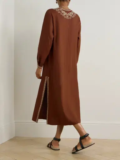 Loro Piana Embroidered Linen Kaftan | Thumbnail 3