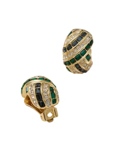 Susan Caplan Vintage Christian Dior -plated Swarovski Crystal Clip Earrings | Thumbnail 1 Susan Caplan Vintage Christian Dior -plated Swarovski Crystal Clip Earrings | Thumbnail 1