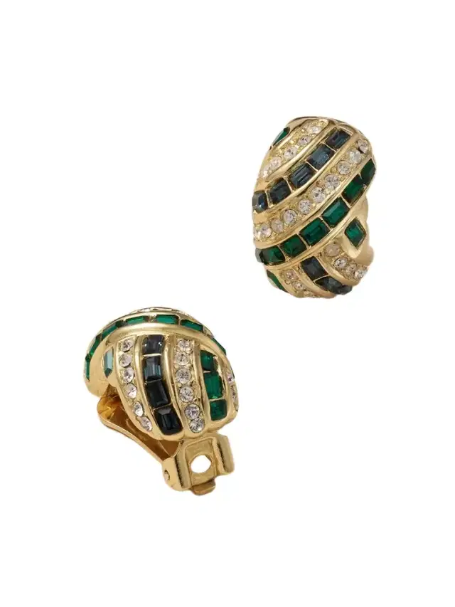 Christian Dior -plated Swarovski Crystal Clip Earrings
