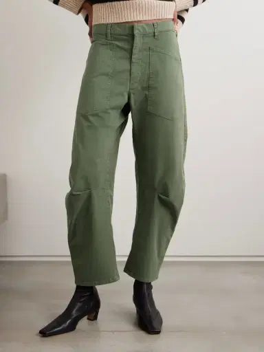 Nili Lotan Shon Cotton-blend Twill Barrel-leg Pants | Thumbnail 3