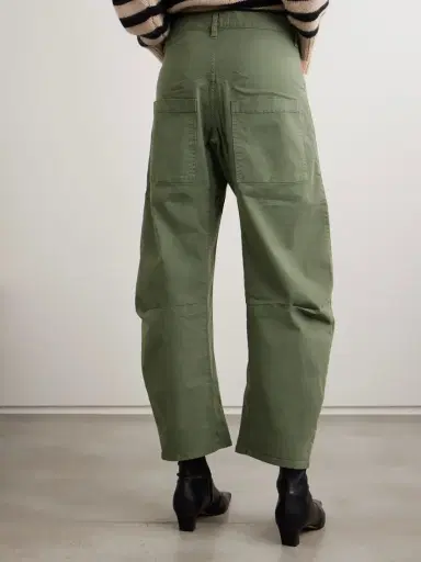 Nili Lotan Shon Cotton-blend Twill Barrel-leg Pants | Thumbnail 4