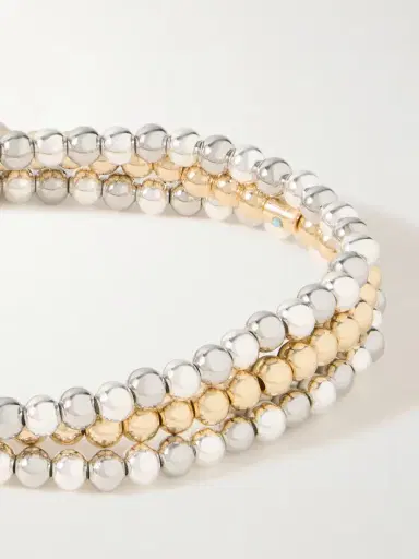 Roxanne Assoulin Mixed Metals Set Of Six Gold And Silver-tone Bracelets | Thumbnail 4 Roxanne Assoulin Mixed Metals Set Of Six Gold And Silver-tone Bracelets | Thumbnail 4