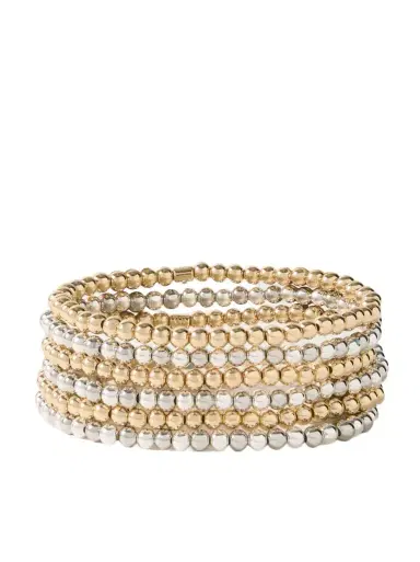 Roxanne Assoulin Mixed Metals Set Of Six Gold And Silver-tone Bracelets | Thumbnail 1 Roxanne Assoulin Mixed Metals Set Of Six Gold And Silver-tone Bracelets | Thumbnail 1