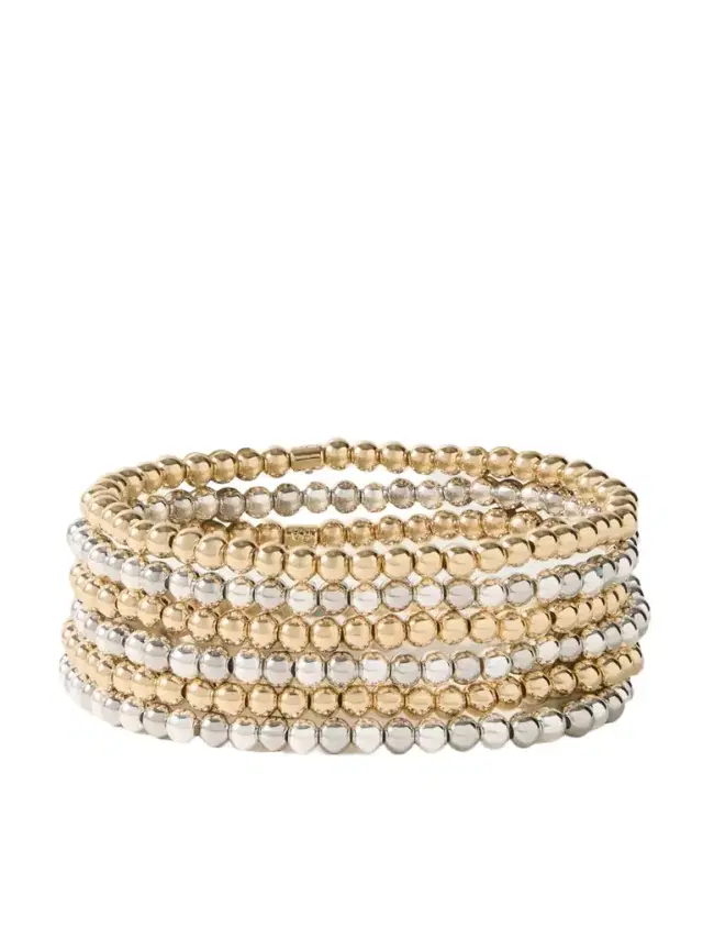 Roxanne Assoulin Mixed Metals Set Of Six Gold And Silver-tone Bracelets