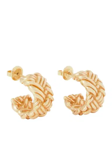 Bottega Veneta Intrecciato Gold-plated Earrings | Thumbnail 1