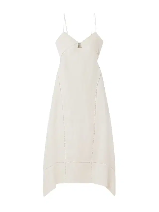 Val Cut-out Embroidered Linen Midi Dress
