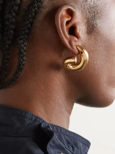 Bottega Veneta Sardine Gold-plated Earrings | Thumbnail 2