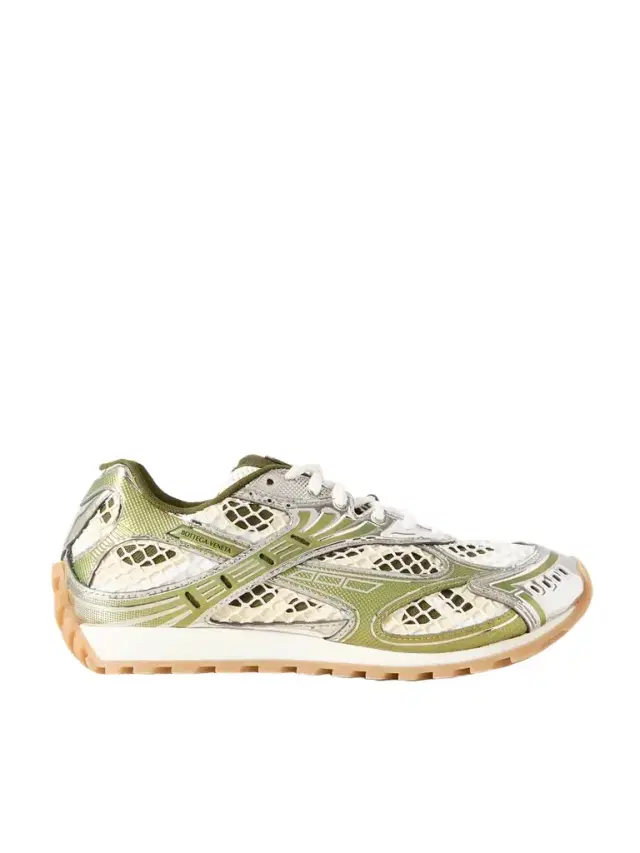Orbit Metallic Rubber, Mesh And Fishnet Sneakers