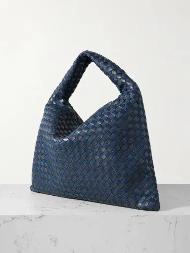 Bottega Veneta Hop Large Intrecciato Leather And Denim Tote | Thumbnail 3