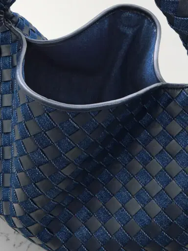 Bottega Veneta Hop Large Intrecciato Leather And Denim Tote | Thumbnail 5
