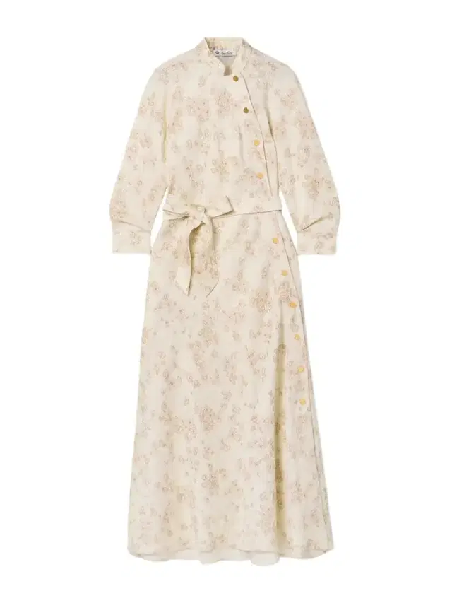 Belted Floral-print Linen And Cotton-blend Midi Dress
