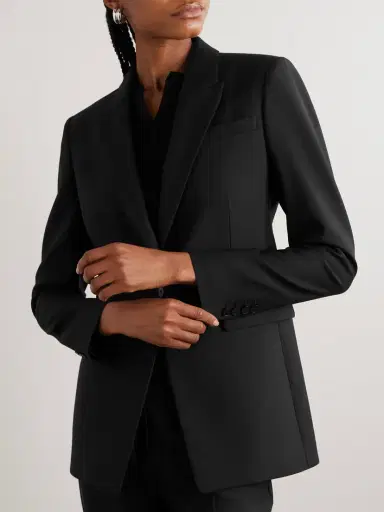 Another Tomorrow Grain De Poudre Wool Blazer | Thumbnail 3 Another Tomorrow Grain De Poudre Wool Blazer | Thumbnail 3