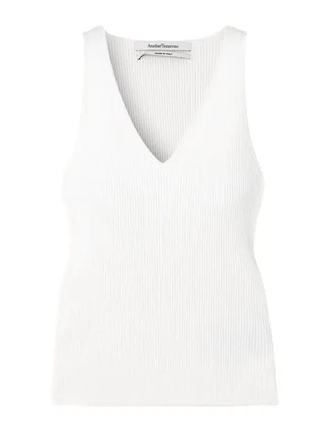 Another Tomorrow Ribbed Jersey Tank Top