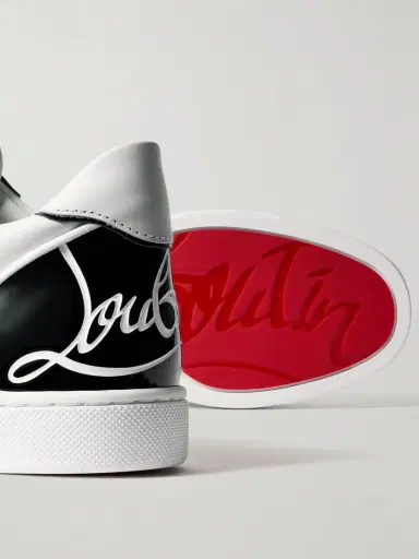 Christian Louboutin Fun Vieira Patent-leather Trimmed Leather Sneakers | Thumbnail 4 Christian Louboutin Fun Vieira Patent-leather Trimmed Leather Sneakers | Thumbnail 4