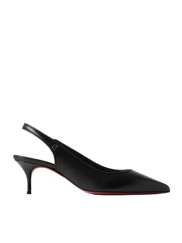Christian Louboutin Sporty Kate 45 Leather Slingback Pumps