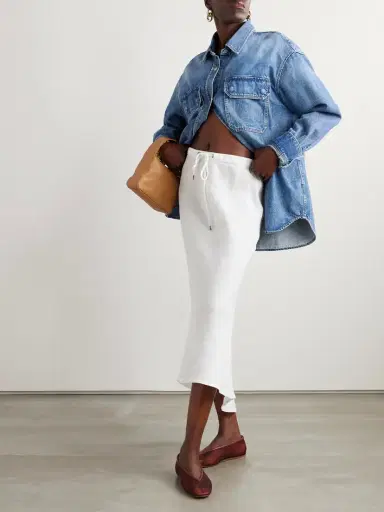 James Perse Surfside Asymmetric Linen Skirt | Thumbnail 2 James Perse Surfside Asymmetric Linen Skirt | Thumbnail 2