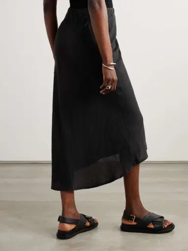 James Perse Surfside Asymmetric Linen Skirt | Thumbnail 3 James Perse Surfside Asymmetric Linen Skirt | Thumbnail 3
