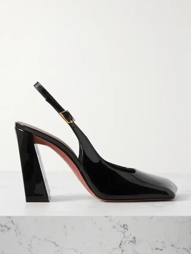 Charlotte Patent-leather Slingback Pumps