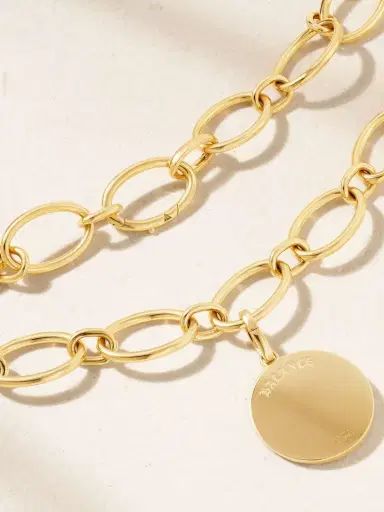Foundrae Balance 18-karat Gold, Emerald And Diamond Necklace | Thumbnail 3