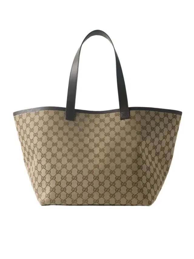 Leather-trimmed Coated Canvas-jacquard Tote