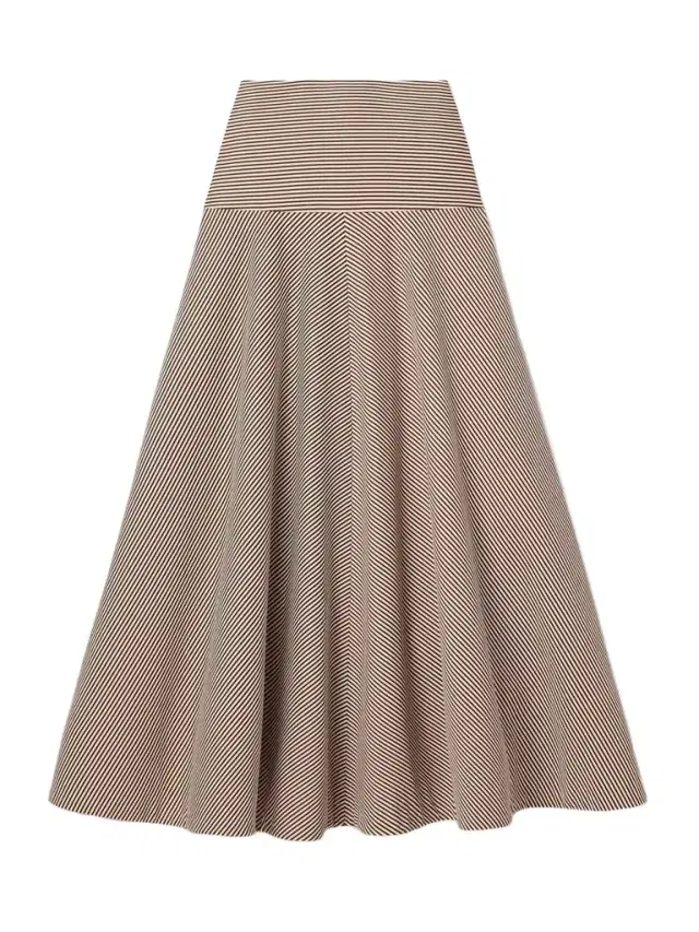 The Poppy Striped Cotton-twill Maxi Skirt