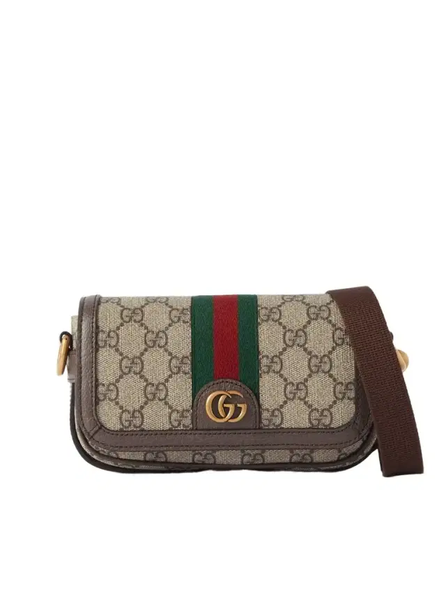Ophidia Mini Leather-trimmed Printed Coated-canvas Shoulder Bag