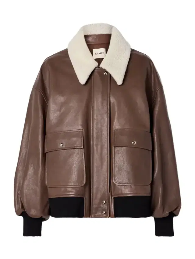 Shellar Oversized Shearling-trimmed Leather Jacket