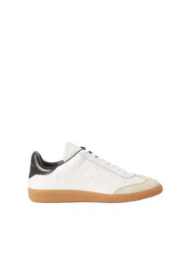 Isabel Marant Bryce Suede-trimmed Perforated Leather Sneakers | Thumbnail 1 Isabel Marant Bryce Suede-trimmed Perforated Leather Sneakers | Thumbnail 1