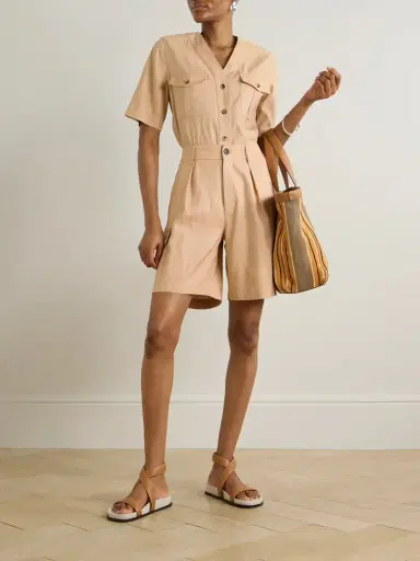 Loro Piana Pleated Textured-silk Cargo Shorts | Thumbnail 2 Loro Piana Pleated Textured-silk Cargo Shorts | Thumbnail 2