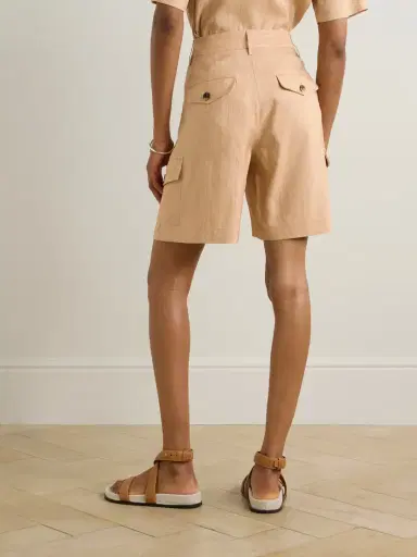 Loro Piana Pleated Textured-silk Cargo Shorts | Thumbnail 3 Loro Piana Pleated Textured-silk Cargo Shorts | Thumbnail 3