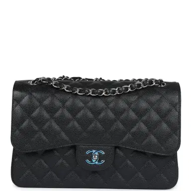 Chanel Chanel Jumbo Classic Double Flap Bag Black Caviar Silver Hardware | Thumbnail 2 Chanel Chanel Jumbo Classic Double Flap Bag Black Caviar Silver Hardware | Thumbnail 2