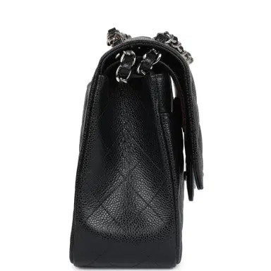 Chanel Chanel Jumbo Classic Double Flap Bag Black Caviar Silver Hardware | Thumbnail 5 Chanel Chanel Jumbo Classic Double Flap Bag Black Caviar Silver Hardware | Thumbnail 5