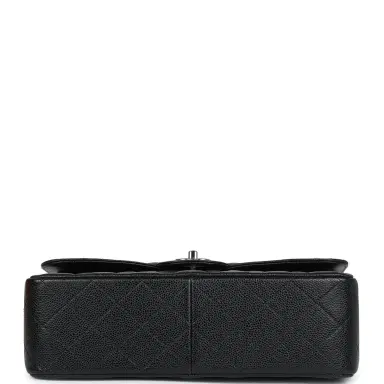 Chanel Chanel Jumbo Classic Double Flap Bag Black Caviar Silver Hardware | Thumbnail 7 Chanel Chanel Jumbo Classic Double Flap Bag Black Caviar Silver Hardware | Thumbnail 7