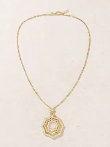 David Yurman Zig Zag Stax 18-karat Gold Diamond Necklace | Thumbnail 4