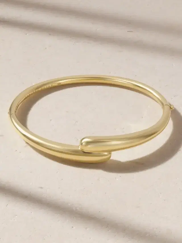 Double Dome 18-karat Gold Bangle