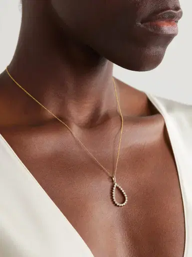 Jennifer Meyer 3-prong 18-karat Gold Diamond Necklace | Thumbnail 2