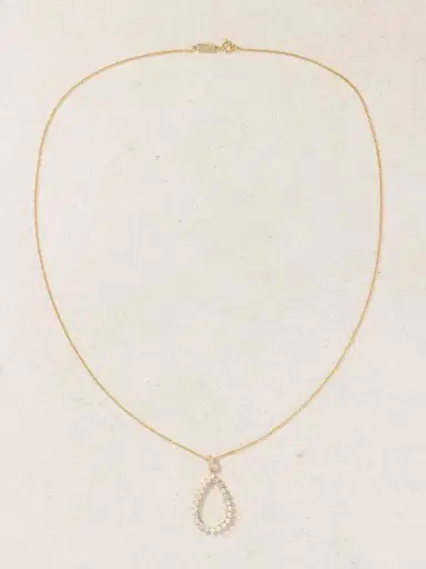 Jennifer Meyer 3-prong 18-karat Gold Diamond Necklace | Thumbnail 4
