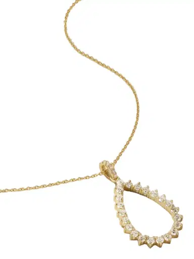 Jennifer Meyer 3-prong 18-karat Gold Diamond Necklace | Thumbnail 1