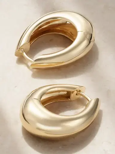 Ananya Chakra Icon 18-karat Gold Hoop Earrings | Thumbnail 3 Ananya Chakra Icon 18-karat Gold Hoop Earrings | Thumbnail 3