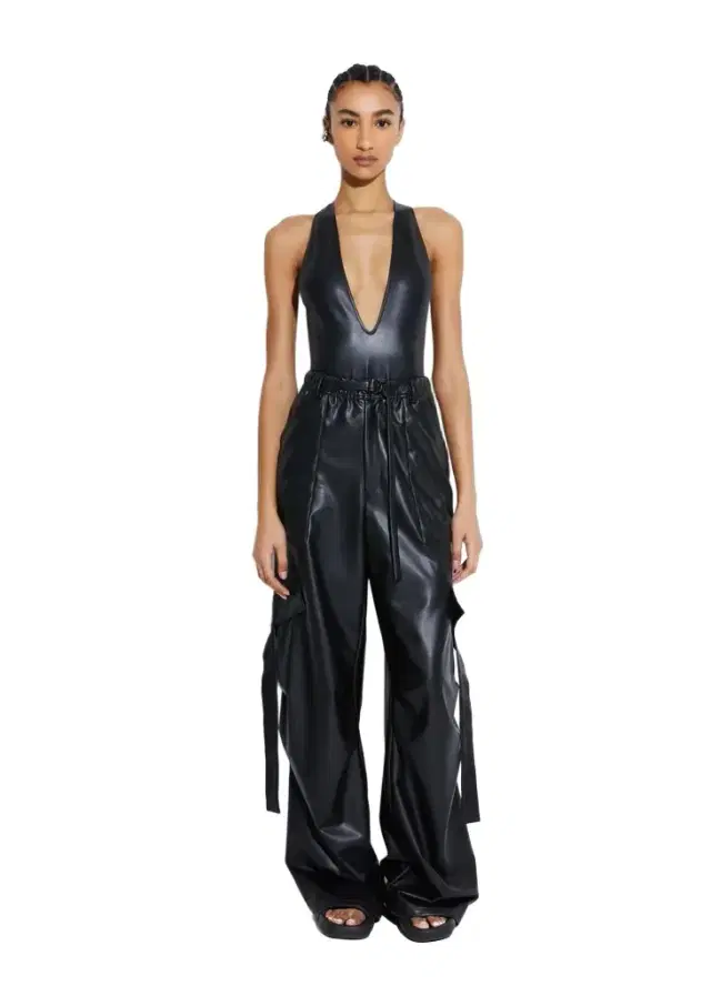 LAPOINTE Stretch Faux Leather Utility Pant