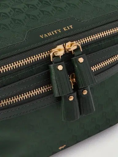 Anya Hindmarch Vanity Kit Leather-trimmed Nylon-jacquard Cosmetics Case | Thumbnail 3 Anya Hindmarch Vanity Kit Leather-trimmed Nylon-jacquard Cosmetics Case | Thumbnail 3