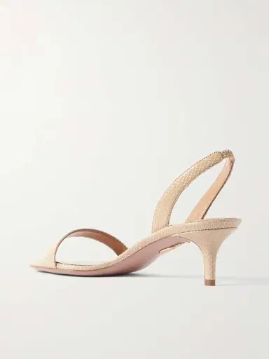 Aquazzura So Nude 50 Snake-effect Leather Slingback Sandals | Thumbnail 3 Aquazzura So Nude 50 Snake-effect Leather Slingback Sandals | Thumbnail 3