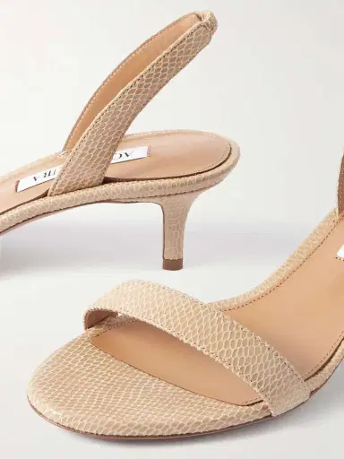 Aquazzura So Nude 50 Snake-effect Leather Slingback Sandals | Thumbnail 4 Aquazzura So Nude 50 Snake-effect Leather Slingback Sandals | Thumbnail 4