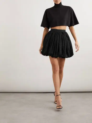 Alaïa Laser-cut Cotton-blend Mini Skirt | Thumbnail 2