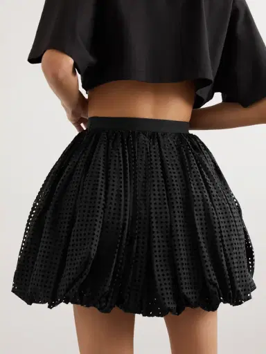 Alaïa Laser-cut Cotton-blend Mini Skirt | Thumbnail 3