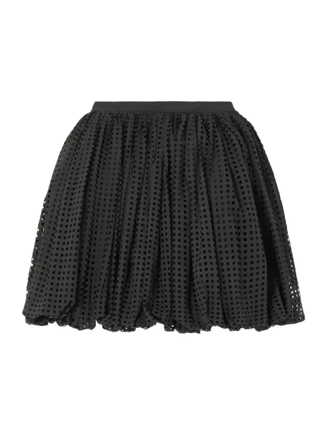 Alaïa Laser-cut Cotton-blend Mini Skirt