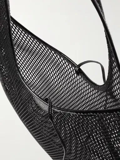 Alaïa Patent-leather Trimmed Mesh Shoulder Bag | Thumbnail 5