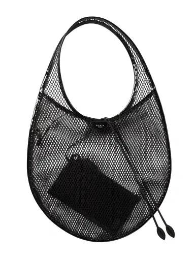 Alaïa Patent-leather Trimmed Mesh Shoulder Bag | Thumbnail 1